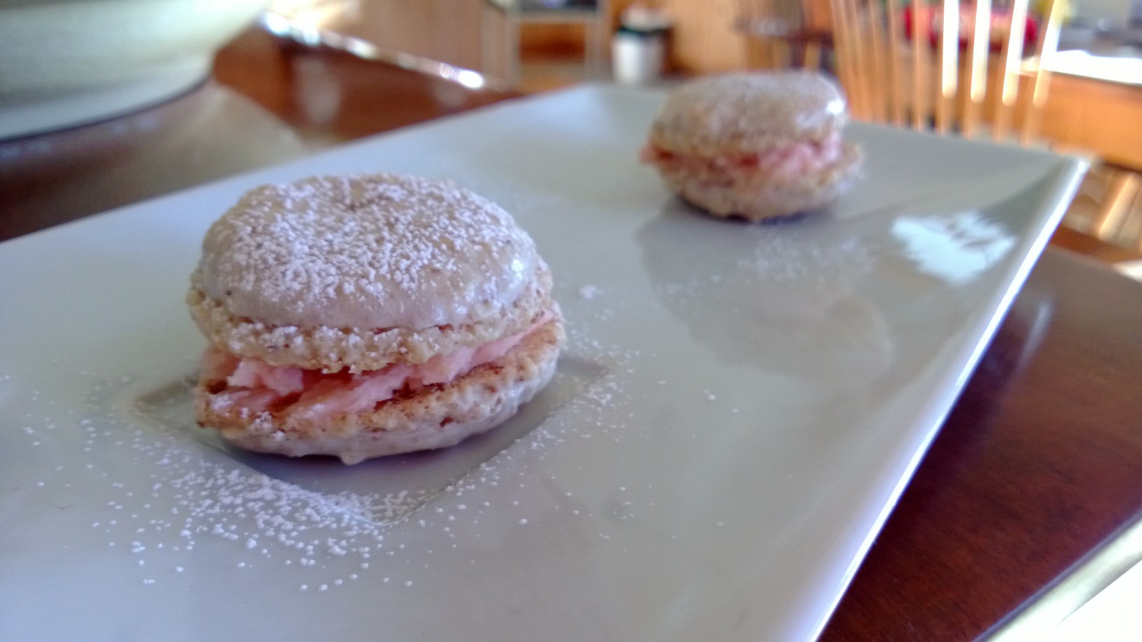 Almond macarons with grapefruit filling
