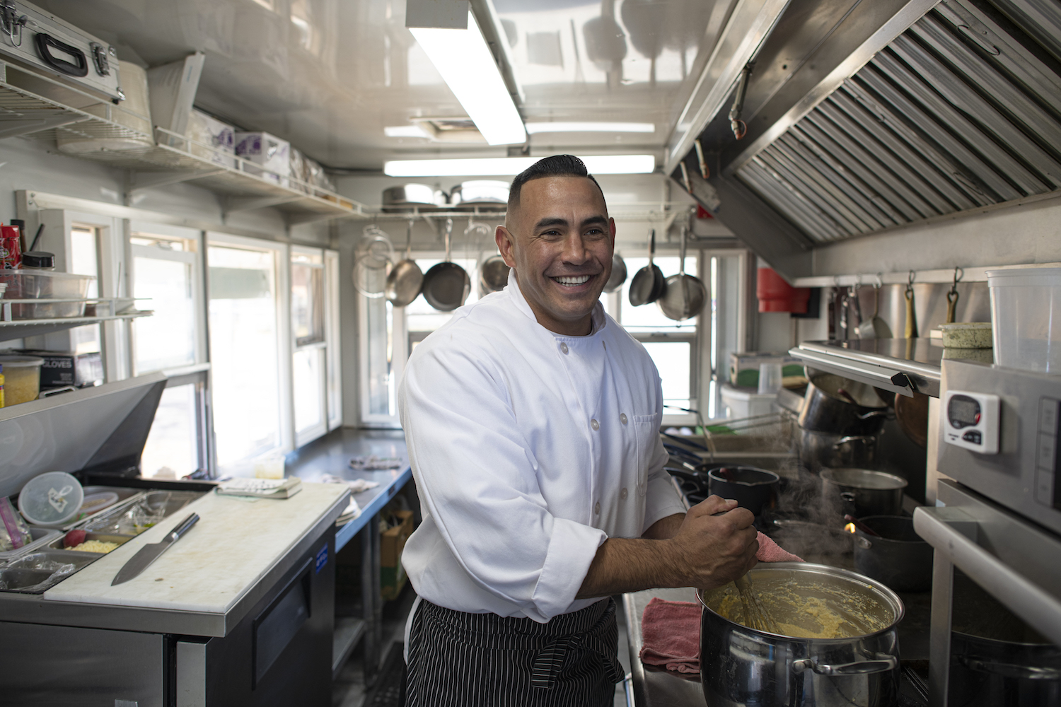 Chef Richard Jimenez crafts Italian fusion food in his Eagle, Idaho food truck.