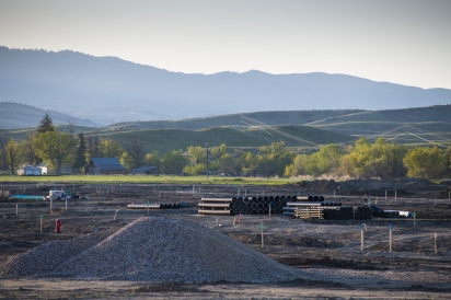 Construction at the Dry Creek Ranch development in Dry Creek Valley, Idaho.