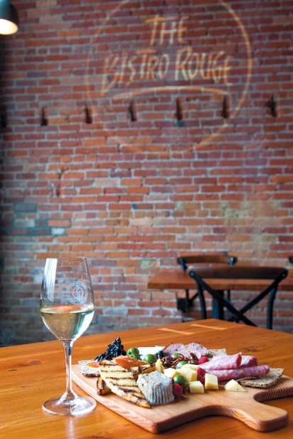 Charcuterie and wine at Pend d'Oreille 